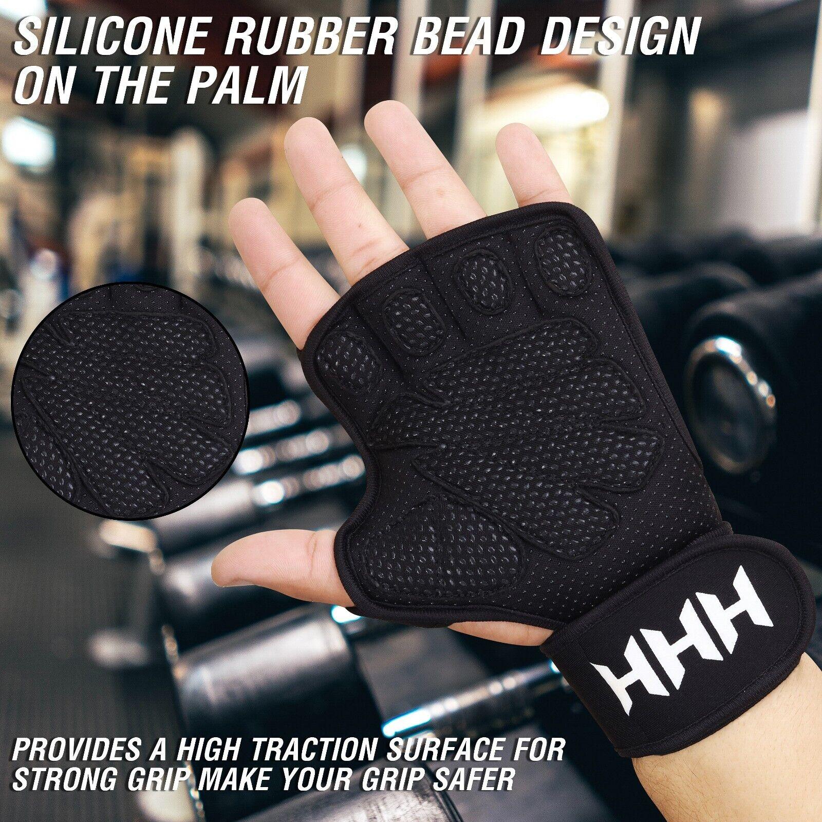 Gym Gloves Wrist Support - Gym Gloves Weight Lifting Gym Gel padded Gloves strap wrist Body Building Exercise & Fitness - Tophatter Daily Deals