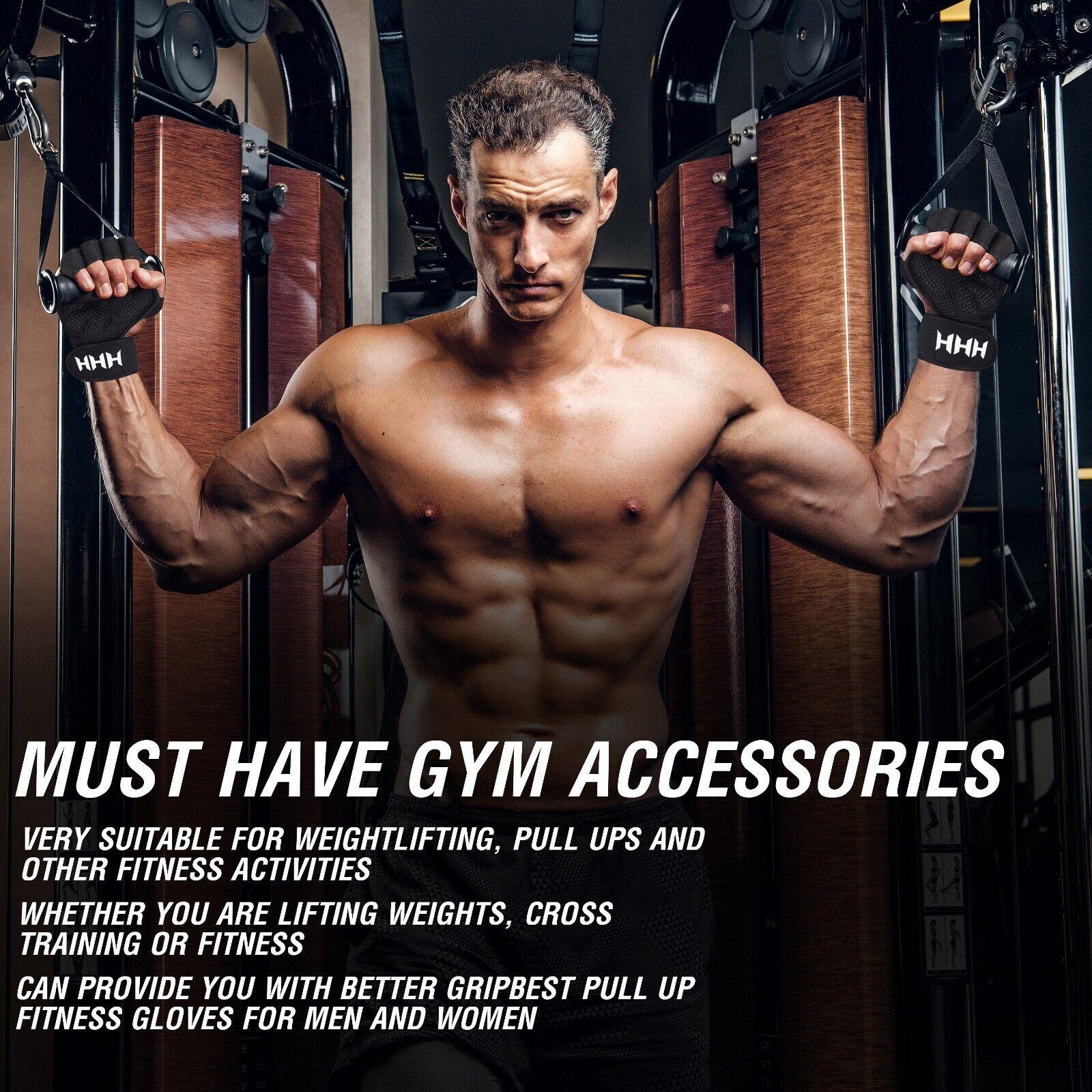 Gym Gloves Wrist Support - Gym Gloves Weight Lifting Gym Gel padded Gloves strap wrist Body Building Exercise & Fitness - Tophatter Daily Deals