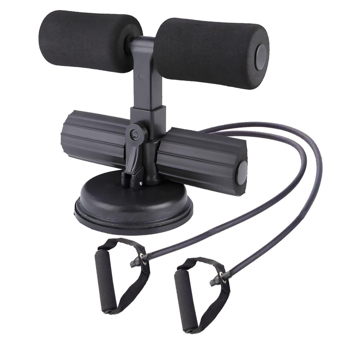 Sit Up Bar Gym Exercise Workout Equipment - Sit Up Assistant Device Floor Gym Exercise Fitness Training Workout Self-Suction Black With Pull Handle Exercise & Fitness - Tophatter Daily Deals