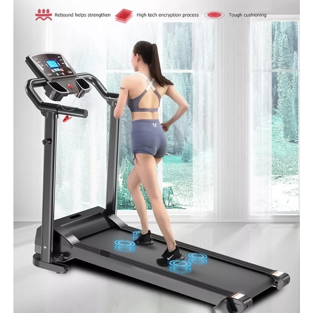 Lightweight Folding Treadmill - Treadmill Running Jogging Machine Electric Folding Gym Home Fitness Exercise UK Exercise & Fitness - Tophatter Daily Deals