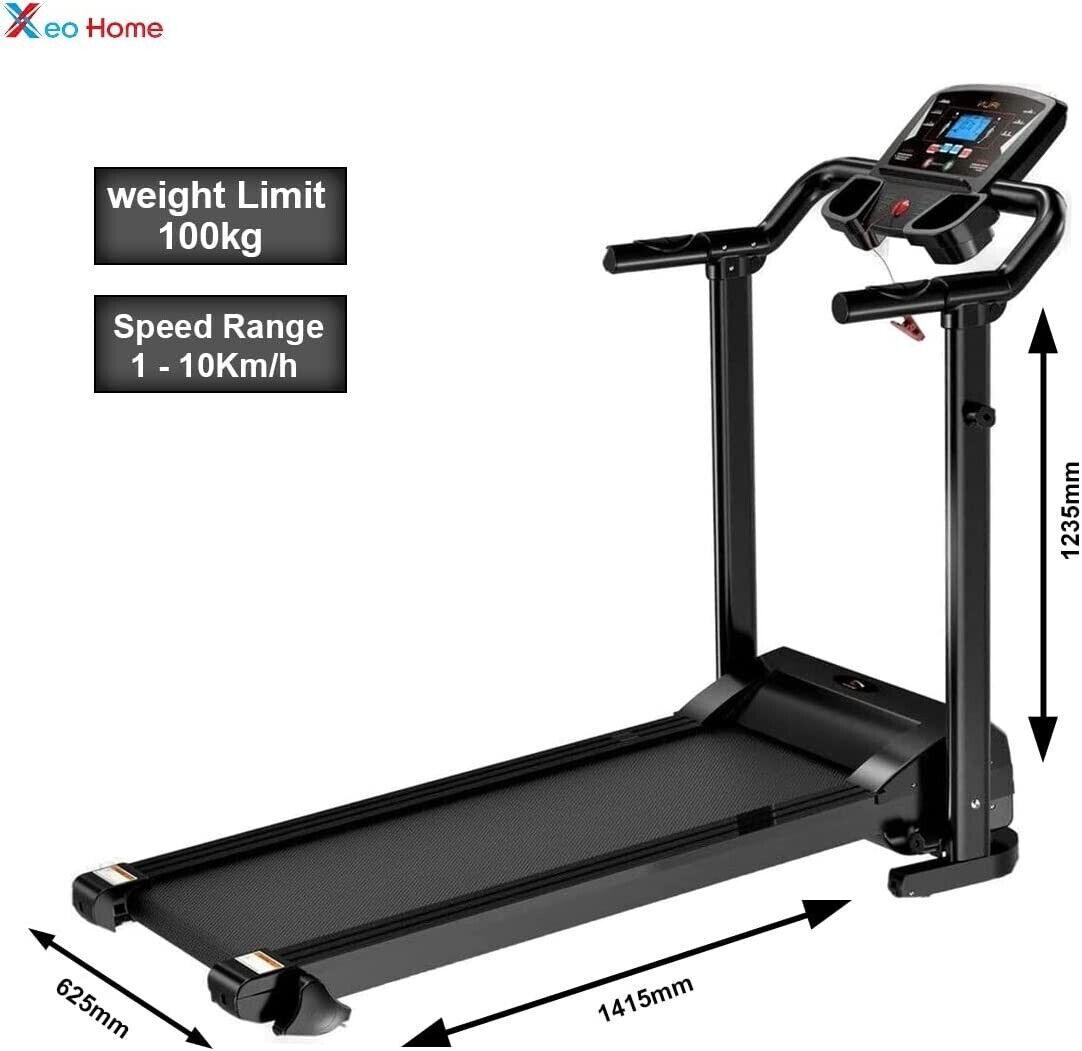Lightweight Folding Treadmill - Treadmill Running Jogging Machine Electric Folding Gym Home Fitness Exercise UK Exercise & Fitness - Tophatter Daily Deals