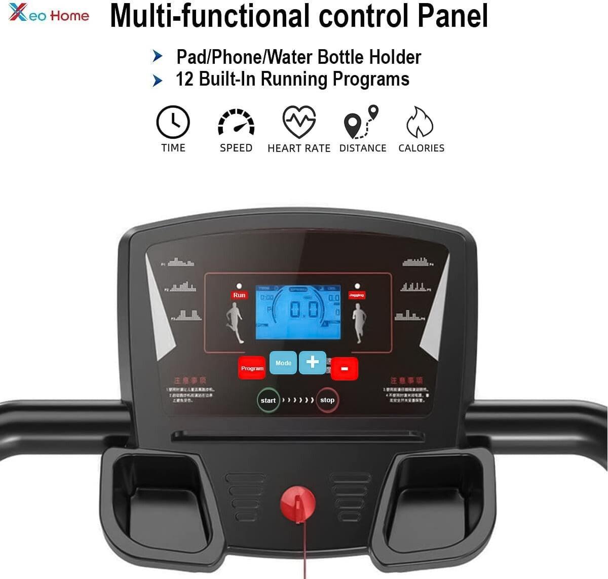 Lightweight Folding Treadmill - Treadmill Running Jogging Machine Electric Folding Gym Home Fitness Exercise UK Exercise & Fitness - Tophatter Daily Deals