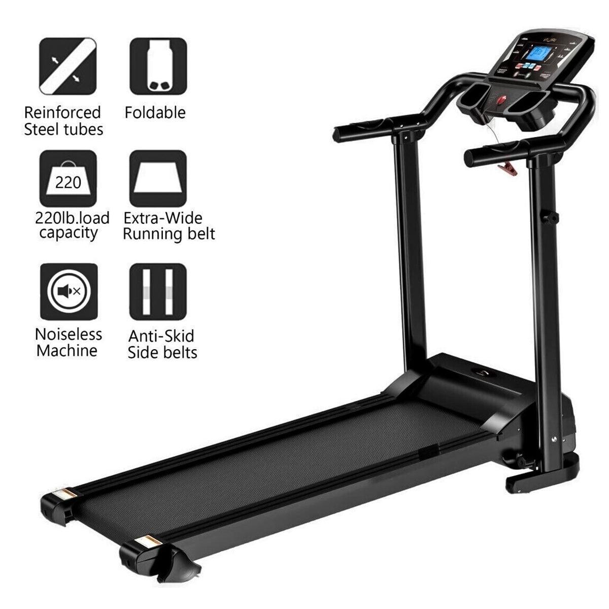 Electric Treadmill UK - Gym Treadmill Electric Machine Commercial Home Running Motorised Folding Walking Exercise & Fitness - Tophatter Daily Deals