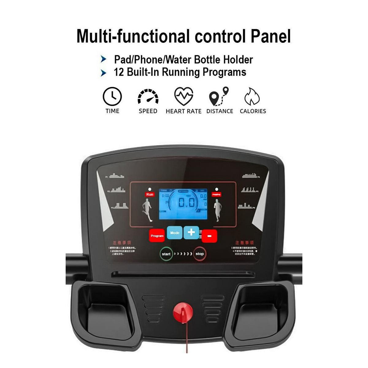 Electric Treadmill UK - Gym Treadmill Electric Machine Commercial Home Running Motorised Folding Walking Exercise & Fitness - Tophatter Daily Deals