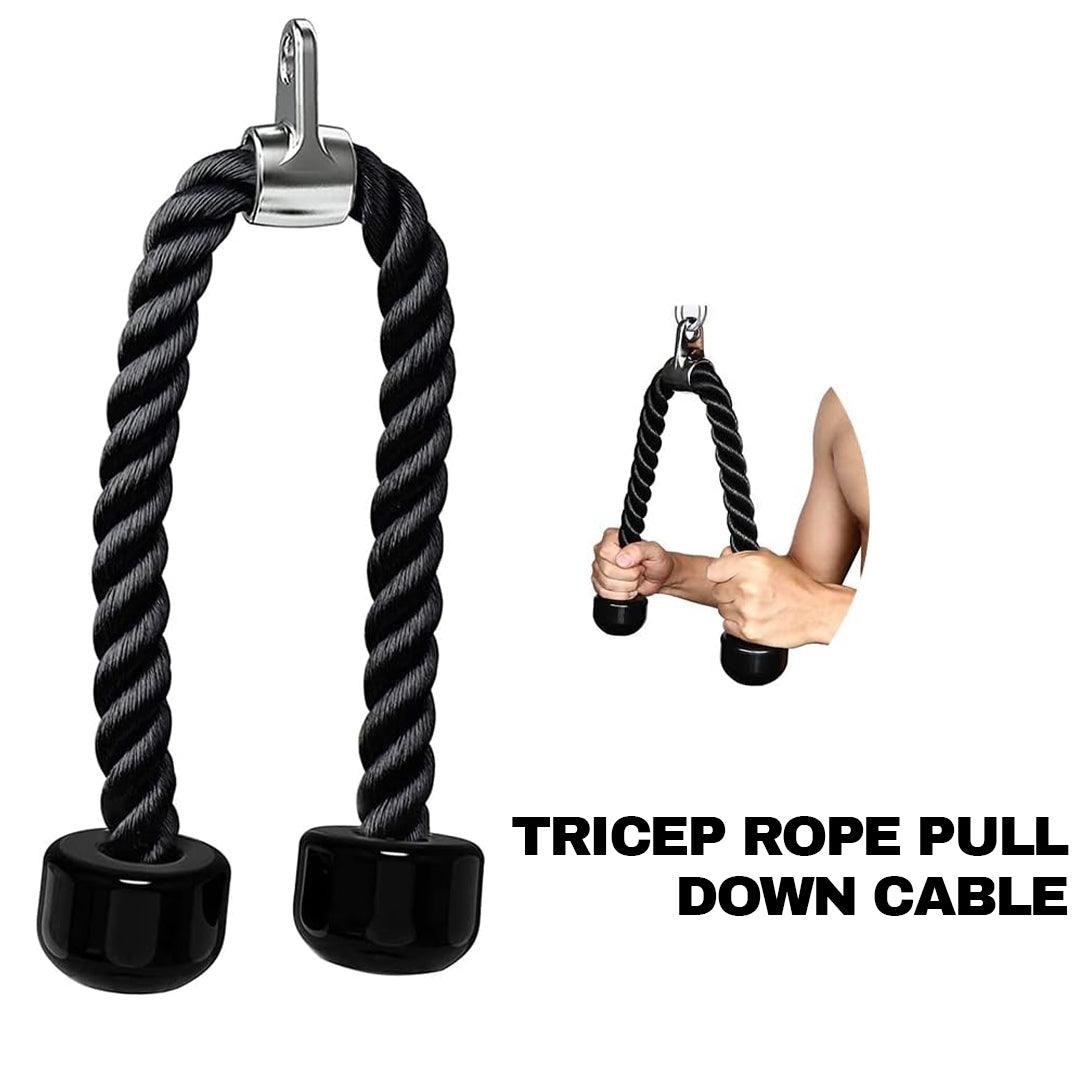 Tricep Rope Cable - Gym Tricep Rope Pull Down Cable Attachment Handle Multigym Exercise & Fitness - Tophatter Daily Deals