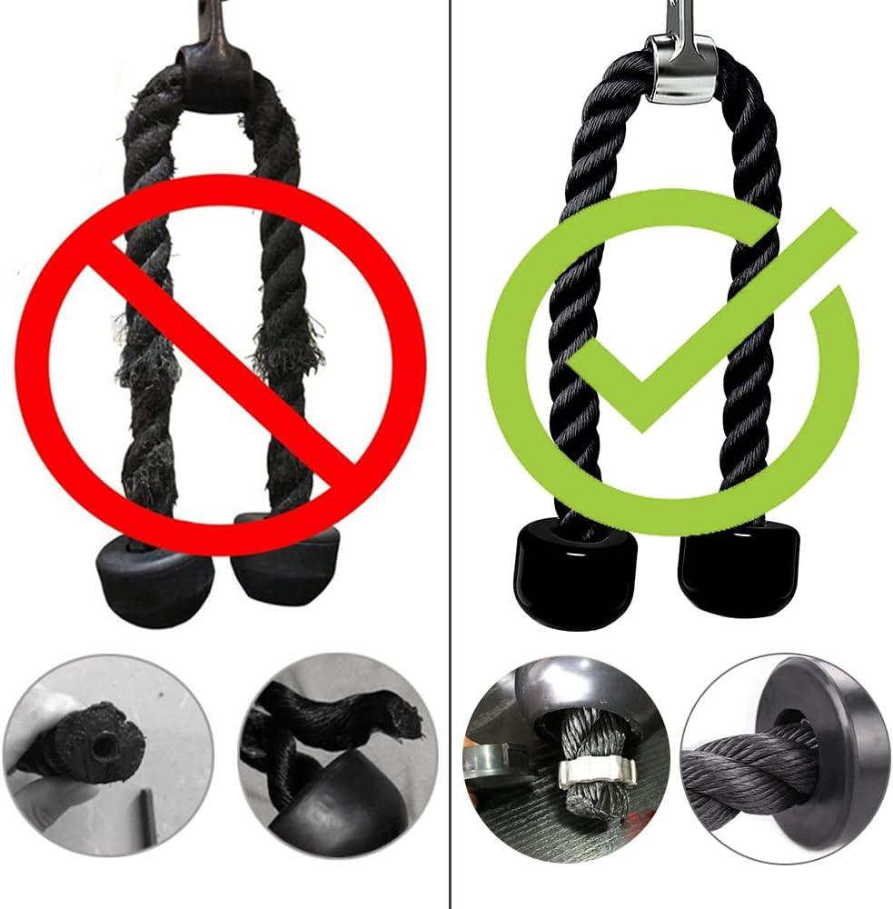 Tricep Rope Cable - Gym Tricep Rope Pull Down Cable Attachment Handle Multigym Exercise & Fitness - Tophatter Daily Deals