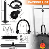 Wall Mounted Cable Machine - Weight Cable Pulley System Gym DIY Pulley Cable Machine Attachment System Exercise & Fitness - Tophatter Daily Deals