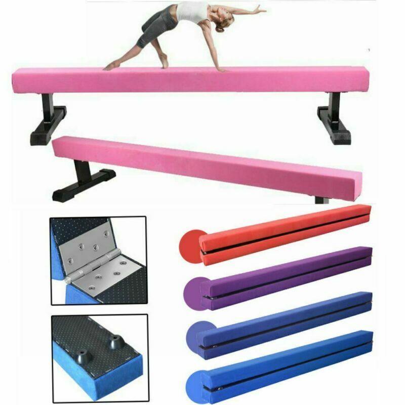 Gymnastic Beams for Home - Foldable Gymnastics Balance Beam 7FT Training Beam Portable Kids Adult Home Gym Exercise & Fitness - Tophatter Daily Deals