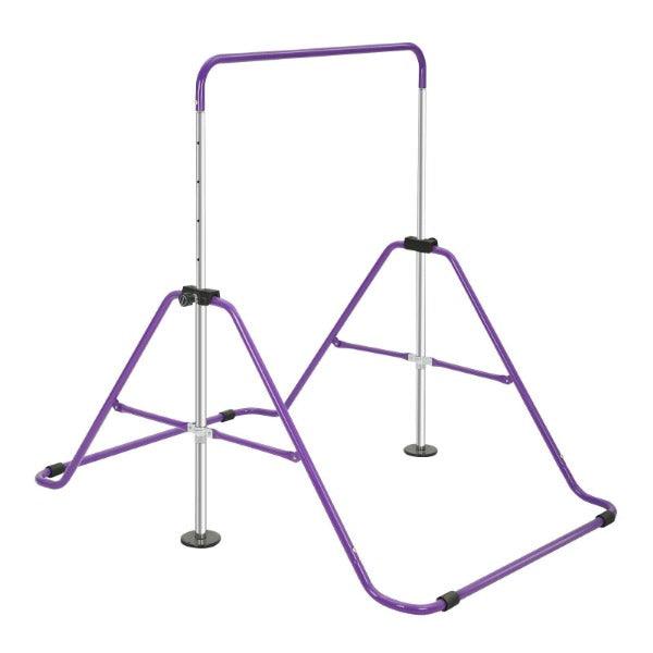 Childs Gymnastics Bar - Junior Training Bar Expandable Kids Horizontal Bars Children Kip Home Gym Purple Fitness - Tophatter Daily Deals