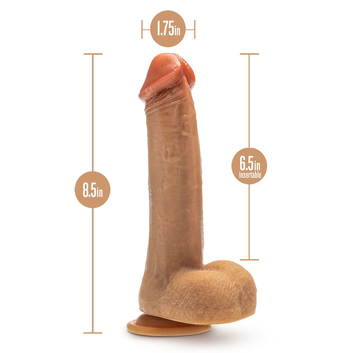 Dr Phillips 8.5 Inch Tan Silicone Thrusting Dildo with Remote > Dildos > Thrusting Dildos - Tophatter Daily Deals