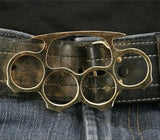 Classic Knuckles with Belt Attachment (Horizontal Carry) - Gold Buckle Belt Buckle - Tophatter Daily Deals