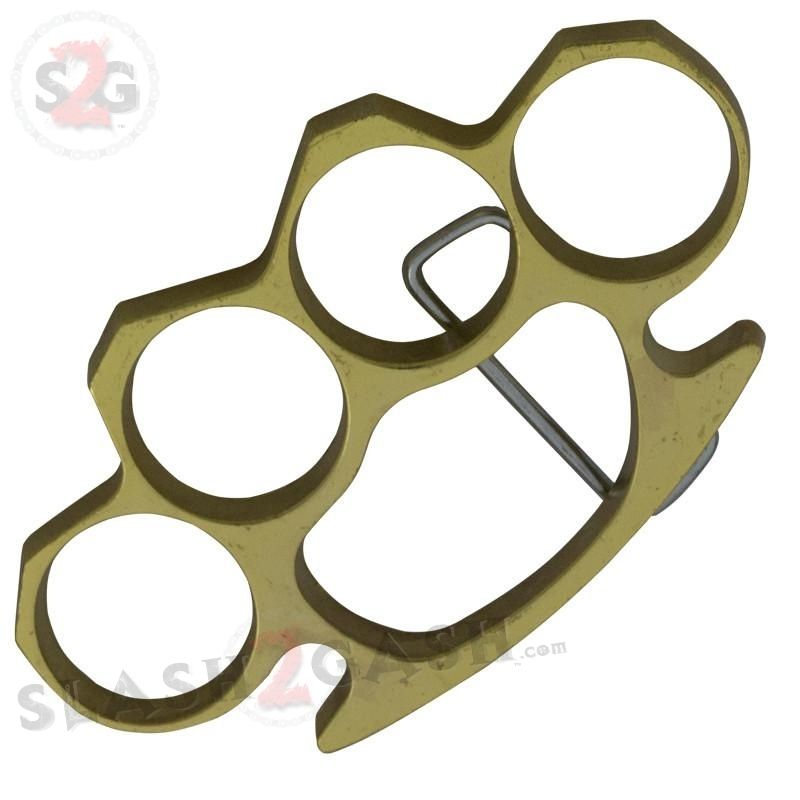 Classic Knuckles with Belt Attachment (Horizontal Carry) - Gold Buckle Belt Buckle - Tophatter Daily Deals