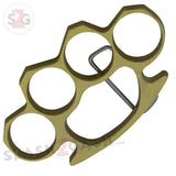Classic Knuckles with Belt Attachment (Horizontal Carry) - Gold Buckle Belt Buckle - Tophatter Daily Deals
