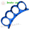 Small Knuckles Belt Buckle & Paperweight - Blue Splatter Belt Buckle - Tophatter Daily Deals