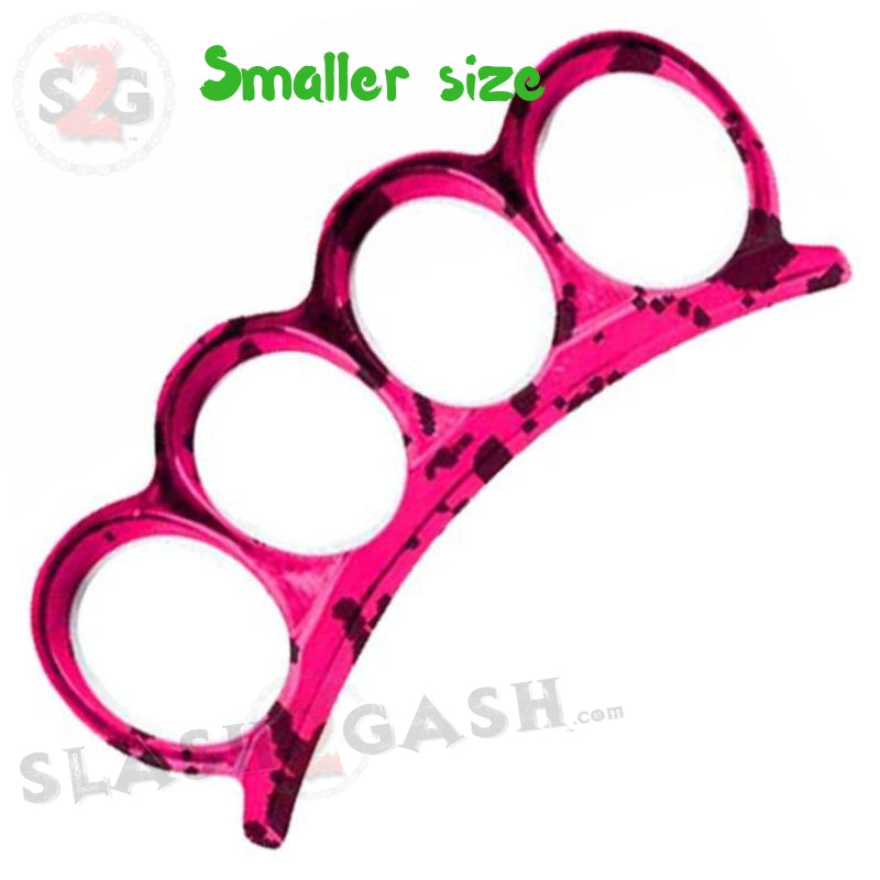 Small Knuckles Ladies Belt Buckle & Paperweight - Pink Splatter Belt Buckle - Tophatter Daily Deals