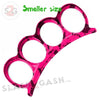 Small Knuckles Ladies Belt Buckle & Paperweight - Pink Splatter Belt Buckle - Tophatter Daily Deals