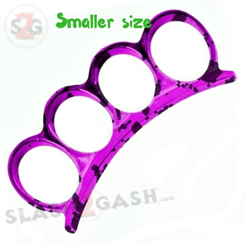 Small Knuckles Ladies Belt Buckle & Paperweight - Purple Splatter Belt Buckle - Tophatter Daily Deals