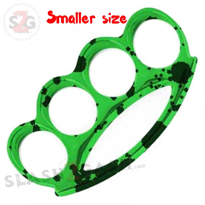 Small Fat Boy Knuckles Belt Buckle & Paperweight - Green Splatter Belt Buckle - Tophatter Daily Deals