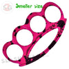 Small Fat Boy Knuckles Ladies Buckle & Paper Weight - Pink Splatter Belt Buckle - Tophatter Daily Deals