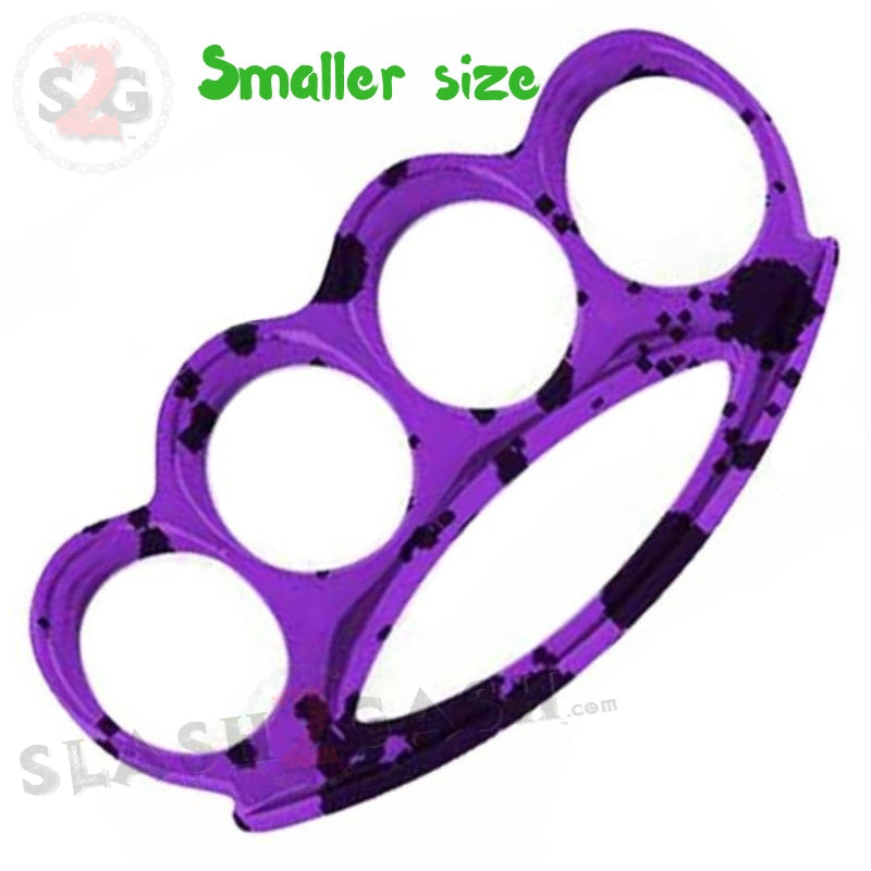 Small Fat Boy Knuckles Ladies Buckle & Paper Weight - Purple Splatter Belt Buckle - Tophatter Daily Deals