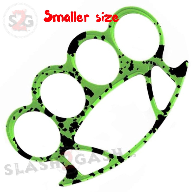 Small Hercules Knuckles Belt Buckle & Paper Weight - Green Splatter Belt Buckle - Tophatter Daily Deals