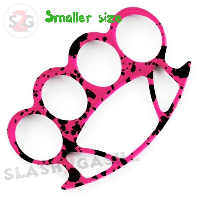 Small Hercules Knuckles Ladies Buckle & Paper Weight - Pink Splatter Belt Buckle - Tophatter Daily Deals