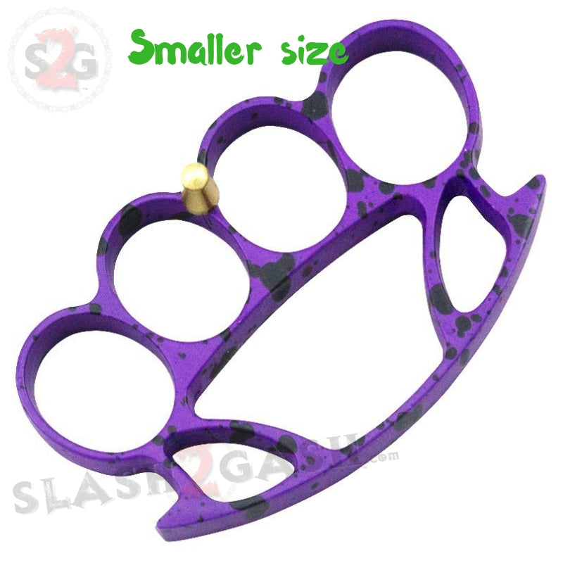 Small Hercules Knuckles Ladies Buckle & Paper Weight - Purple Splatter Belt Buckle - Tophatter Daily Deals