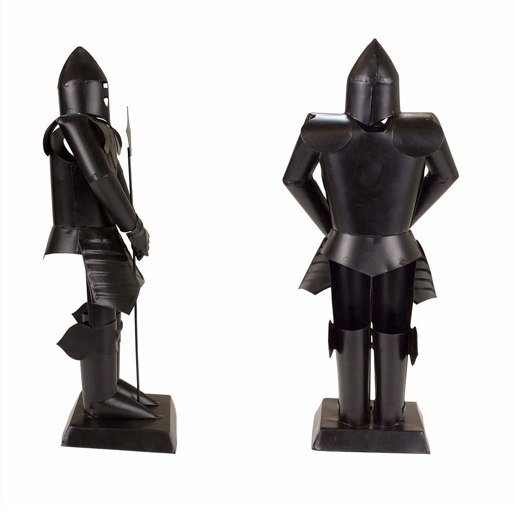 Suit of Armor Medieval Knight Black Finish Decorative Collectible - Tophatter's Guns'N'Weapons Store Collectible Weapons - Tophatter Daily Deals