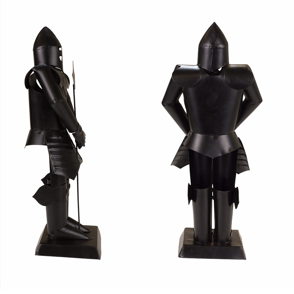 Suit of Armor Medieval Knight Black Finish Decorative Collectible - Tophatter's Inc. Weapons Store Online Collectible Weapons - Tophatter Daily Deals