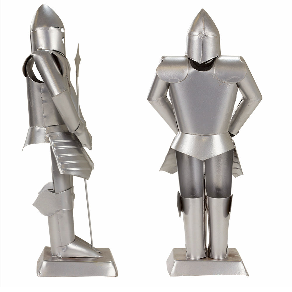 Suit of Armor Medieval Knight Silver Finish Decorative Collectible - Tophatter's Guns'N'Weapons Store Collectible Weapons - Tophatter Daily Deals