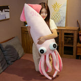 Octopus Plush Blue or Pink Squid Tentacles Cuttlefish Animals - Tophatter Daily Deals