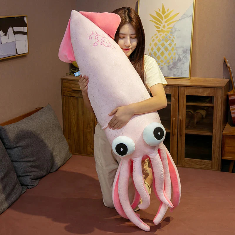Octopus Plush Blue or Pink Squid Tentacles Cuttlefish Animals - Tophatter Daily Deals