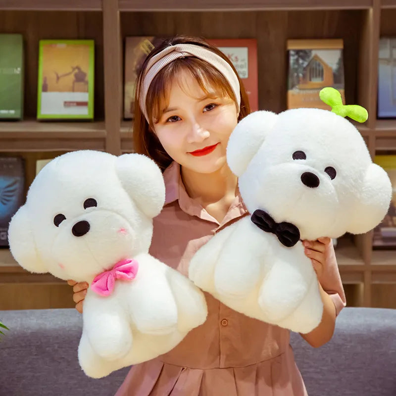 Teddy Dog Bichon Frise Puppy Plush White Stuffed Soft Animal Toy Animals - Tophatter Daily Deals