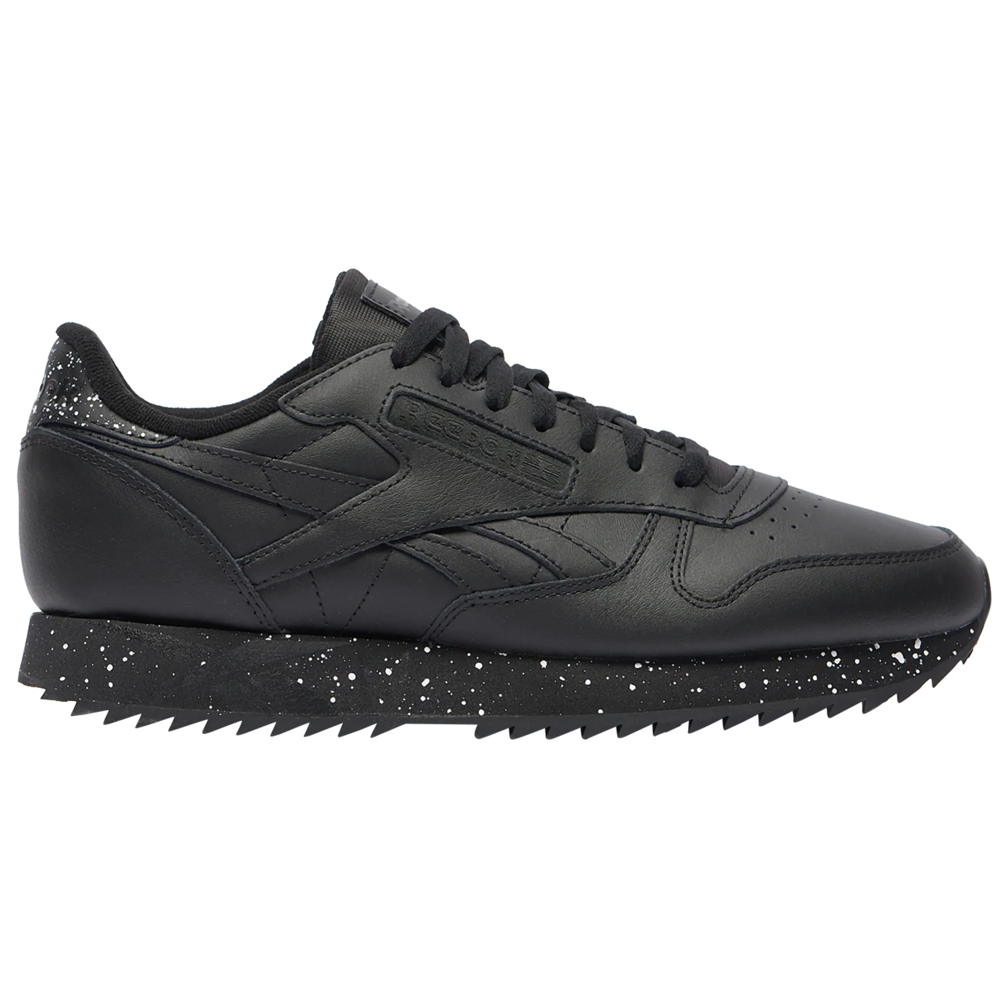 Reebok Men's Classic Leather Ripple Shoes - Cblack/Cblack/Ftwwht Cblack Ftwwht Footwear - Tophatter Daily Deals