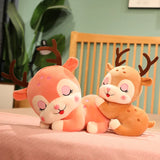 Sika Deer Plush Sleeping Elk Deer Laying Pillow Cushion Animals - Tophatter Daily Deals