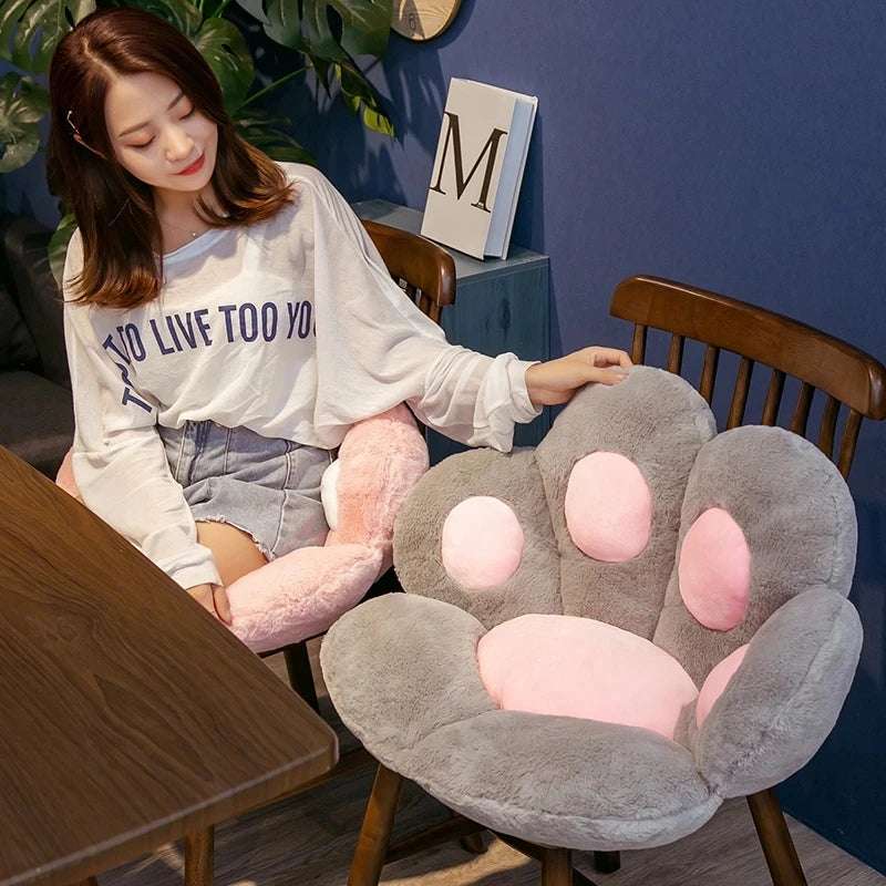 Kawaii Cat Paw Seat Cushion Stuffed Plush Animals - Tophatter Daily Deals