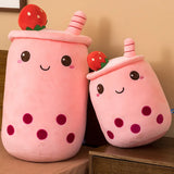 Cute Bubble Tea Plush Toy Stuffed Milk Tea Soft Boba Fruit Tea Cup Plushie Food - Tophatter Daily Deals
