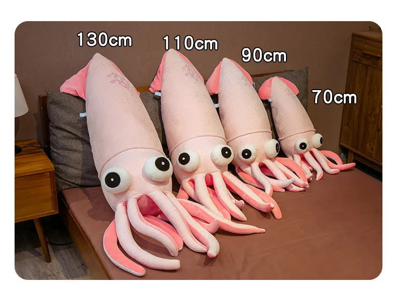 Octopus Plush Blue or Pink Squid Tentacles Cuttlefish Animals - Tophatter Daily Deals