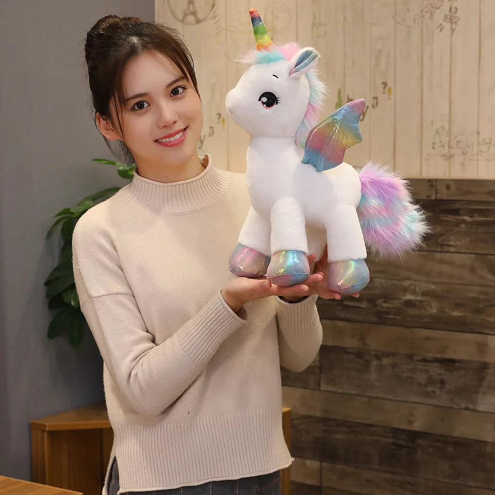 Unicorn Dream Rainbow Plush Toy High Quality Pink Horse Sweet Girl Home Decor Sleeping Pillow Gift For Kids up to 100cm Mythical - Tophatter Daily Deals