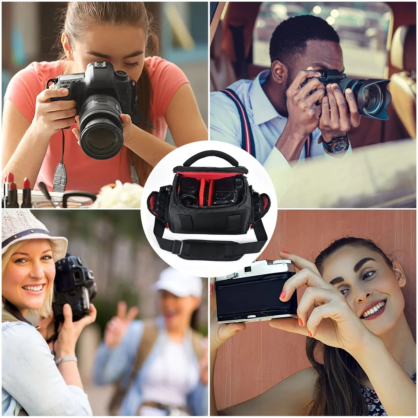 Digital Camera Shoulder Bag Dustproof Black Camera Bags & Cases - Tophatter Daily Deals