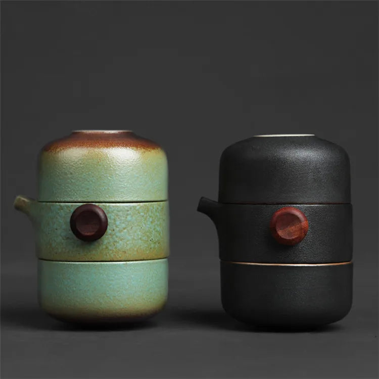 Porcelain Portable Travel Tea Set Kung Fu Teaware Handmade - Tophatter Daily Deals
