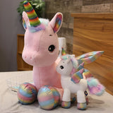 Unicorn Dream Rainbow Plush Toy High Quality Pink Horse Sweet Girl Home Decor Sleeping Pillow Gift For Kids up to 100cm Mythical - Tophatter Daily Deals