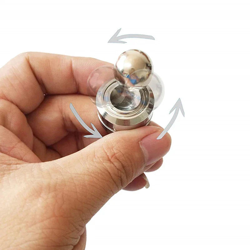 Magnetic Metal Gyroscope Fidget Toy Chrome Stress Reliever - Tophatter Daily Deals