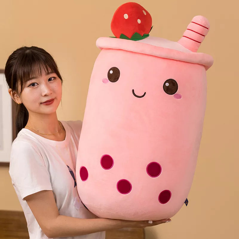 Cute Bubble Tea Plush Toy Stuffed Milk Tea Soft Boba Fruit Tea Cup Plushie Food - Tophatter Daily Deals
