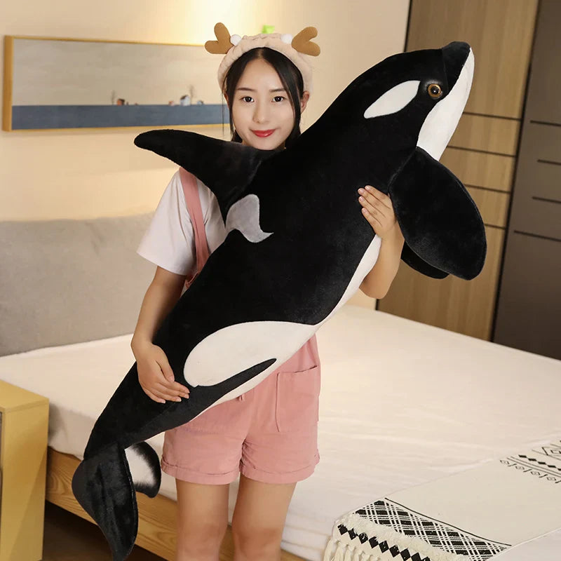 Orca Plush Toy Lifelike Whale Soft Cuddly Bed Pillow - Tophatter Daily Deals