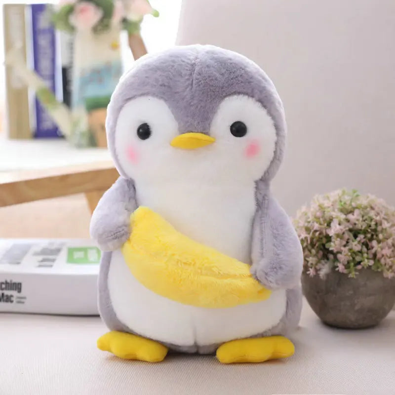 Penguin Matching Couples His 'n' Hers Plush Toys Bowtie Hair Bow Pink Blue Banana Animals - Tophatter Daily Deals