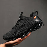 Sports shoes comfortable lightweight breathable wear-resistant cushioning Black Gen-Z Sneakers - Tophatter Daily Deals