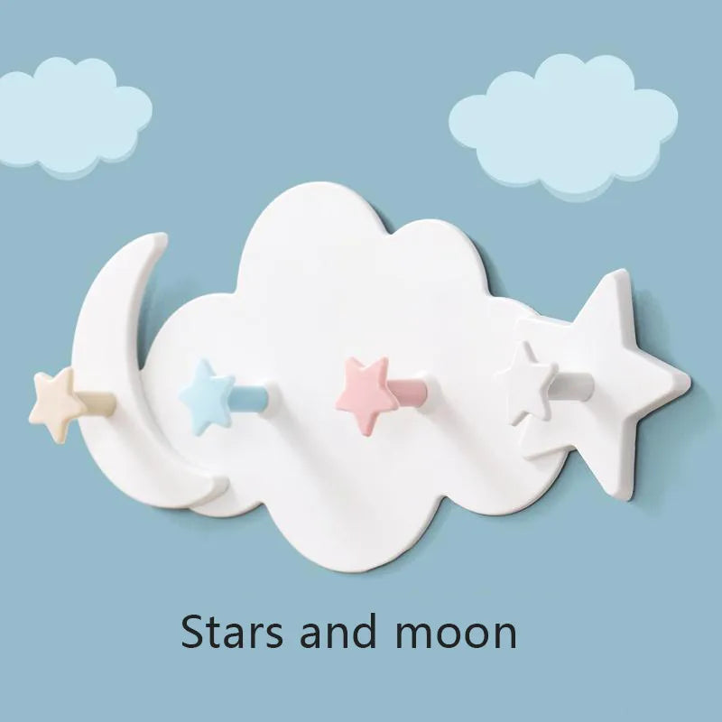 Kawaii Cloud Hooks Children's Room Wall Hanging Decor Rainbows - Tophatter Daily Deals