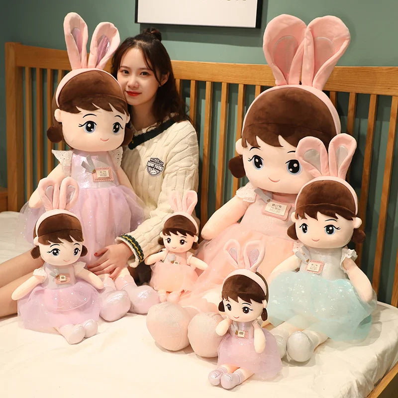 Kawaii Plush Girl Dolls with Rabbit Ears Mythical - Tophatter Daily Deals
