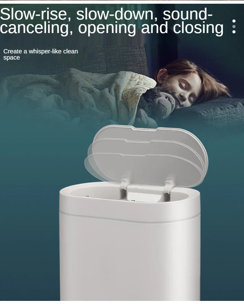 Sensor Trash Can Touchless 8L Kitchen Bathroom Bin Compact - Tophatter Daily Deals